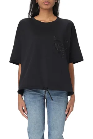 Emporio Armani Femme, Tops, Noir, Taille: 36 FR Pull Noir Brodé