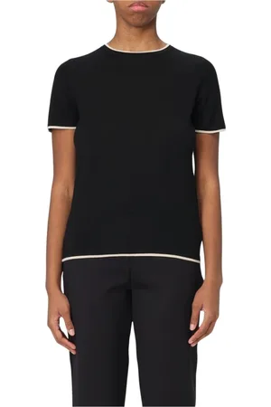 Max Mara Femme, Tops, Noir, Taille: 38 FR Élégant Gilet Noir Tricoté Haut