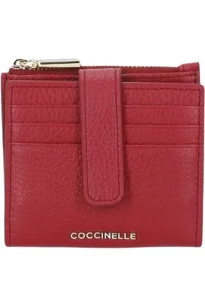 Coccinelle Femme, Accessoires, Rouge, Taille: ONE Size Portefeuille en cuir élégant avec plusieurs compartiments