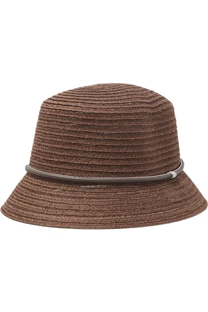 PESERICO SIGN Femme, Accessoires, Brun, Taille: L Chapeau de pêcheur en abaca