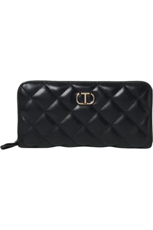 Twin-Set Femme, Accessoires, Noir, Taille: ONE Size Portefeuille Matelassé Noir