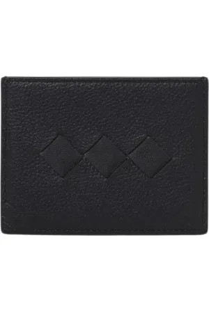 Bottega Veneta Homme, Accessoires, Noir, Taille: ONE Size Porte-cartes en cuir noir