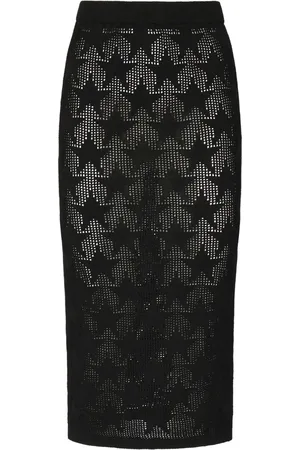AKEP Femme, Jupes, Noir, Taille: 42 FR Jupe noire à motif étoilé