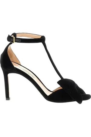 Tom Ford Femme, Chaussures, Noir, Taille: 40 EU Sandales en Velours à Talons