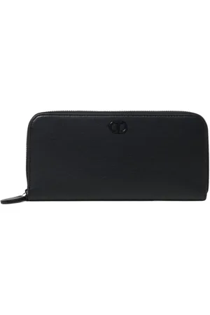 Twin-Set Femme, Accessoires, Noir, Taille: ONE Size Portefeuille en Cuir Doré