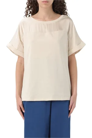 Liu Jo Femme, Blouses et Chemises, , Taille: 42 FR Elegant Satin Yoke Top