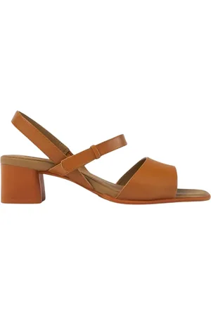 Camper Femme, Chaussures, Brun, Taille: 39 EU Sandales à Talon Bloc en Cuir Marron