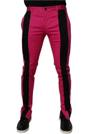 Dolce & Gabbana Homme, Pantalons, Rose, Taille: M Pantalon à Rayures Italien