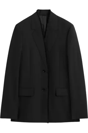 Totême Femme, Vestes, Noir, Taille: 40 FR Blazer à Revers Brut avec Bords Non Finis