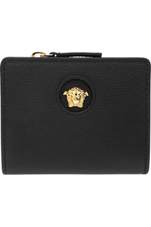 VERSACE Femme, Accessoires, Noir, Taille: ONE Size Portefeuille en cuir