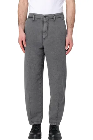 BARENA Homme, Pantalons, Gris, Taille: L Pantalon Décontracté en Lin Gris Homme