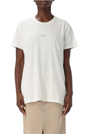 Maison Margiela Femme, Tops, Blanc, Taille: 38 FR T-shirt en Coton Blanc