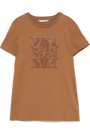 Max Mara Femme, Tops, , Taille: 44 FR T-shirt orné de cristaux