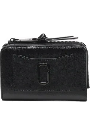 Marc Jacobs Femme, Accessoires, Noir, Taille: ONE Size Portefeuille Noir avec Patch Logo