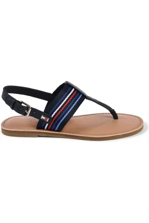 Tommy Hilfiger Femme, Chaussures, Multicolore, Taille: 39 EU Sandales Bleues à Lanières pour Femmes