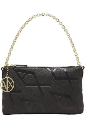 Armani Exchange Femme, Sacs, Noir, Taille: ONE Size Sac à main en polyester noir au design élégant