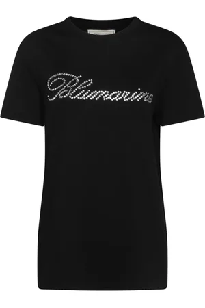 BLUMARINE Femme, Tops, Noir, Taille: 36 FR T-shirt Noir en Coton avec Logo