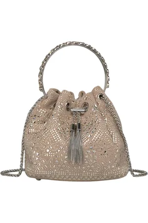 Alma en Pena Femme, Sacs, Brun, Taille: ONE Size Sac seau avec détail en strass