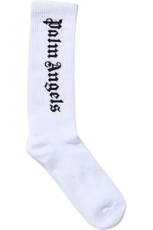 Palm Angels Homme, Sous-vêtements, Blanc, Taille: S Chaussettes Logo Crew Noir Homme