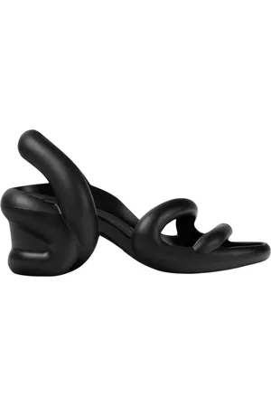 Camper Femme, Chaussures, Noir, Taille: 41 EU Sandales Noires à Talons Sculpturaux