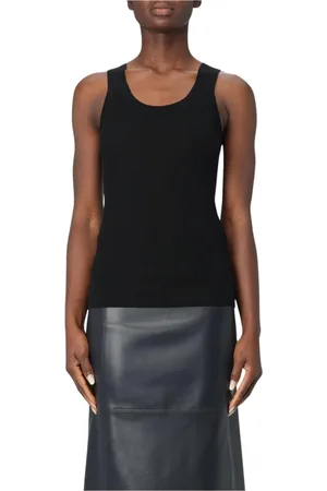 Max Mara Femme, Tops, Noir, Taille: 38 FR Débardeur en Laine Côtelée