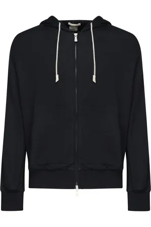 ELEVENTY Homme, Sweatshirts et sweats à capuche, Bleu, Taille: S Pull à capuche en soie et coton