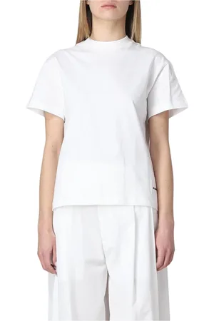 Jil Sander Femme, Tops, Blanc, Taille: 38 FR T-shirt Blanc Décontracté