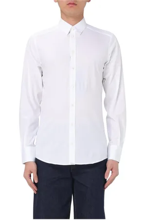 Dolce & Gabbana Homme, Chemises, Blanc, Taille: 2XL Chemise en Coton Intemporelle