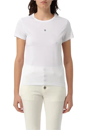 HUGO BOSS Femme, Tops, Blanc, Taille: 38 FR T-shirt Blanc Classique à Manches Courtes