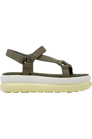 Camper Femme, Chaussures, Vert, Taille: 39 EU Sandales en Cuir Vertes à Lanières