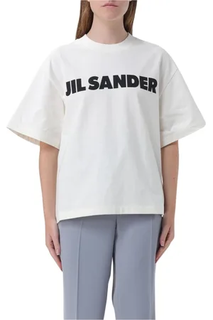Jil Sander Femme, Tops, , Taille: 36 FR T-shirt Minimaliste avec Logo pour Femmes
