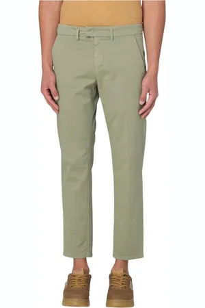 Dondup Homme, Pantalons, Vert, Taille: W33 Pantalon Casual Fit Élégant