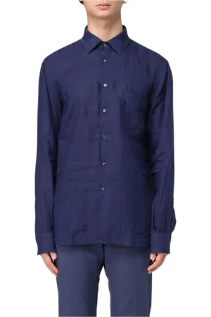 Aspesi Homme, Chemises, Bleu, Taille: 3XL Chemise Classique en Lin