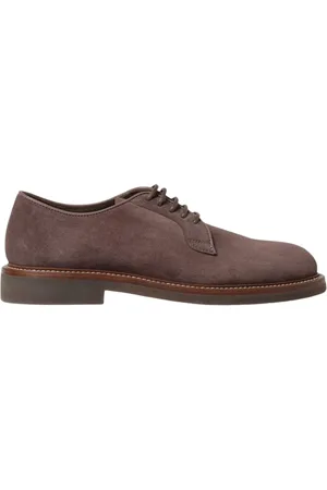 Brunello Cucinelli Homme, Chaussures, Brun, Taille: 40 EU Chaussures Derby Brogue Café