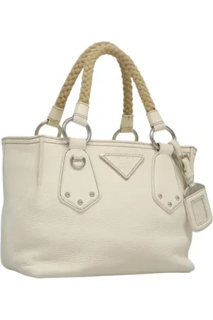 Prada Femme, Pre-owned, Blanc, Taille: ONE Size Pre-owned Cuir sacs-main