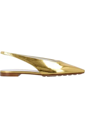 Bottega Veneta Femme, Chaussures, Jaune, Taille: 39 EU Escarpins Slingback Dorés Chaussures Élégantes