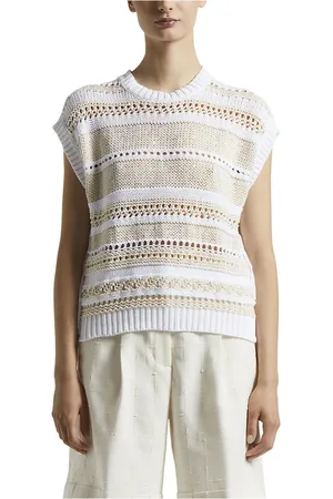 PESERICO SIGN Femme, Pulls, , Taille: 38 FR Gilet en tricot de coton doux