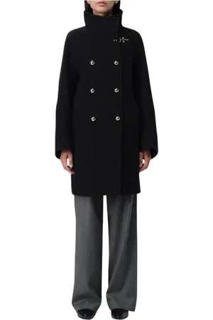 FAY Femme, Manteaux, Noir, Taille: 42 FR Manteau Classique Noir en Laine