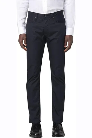 Emporio Armani Homme, Pantalons, Bleu, Taille: W34 Pantalon Chino Casual Bleu Marine