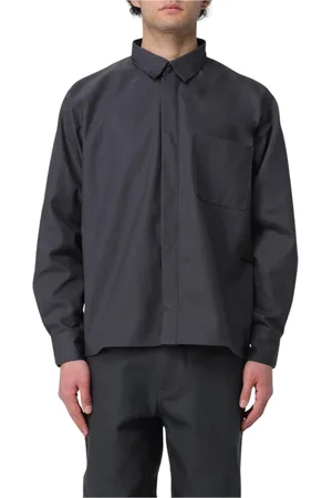GR10K Homme, Chemises, Gris, Taille: L Chemise décontractée et élégante