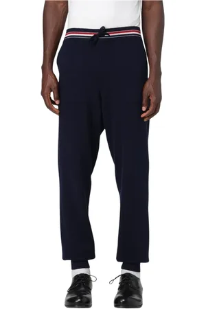 Thom Browne Homme, Pantalons, Bleu, Taille: XL Pantalons de survêtement bleu coupe décontractée