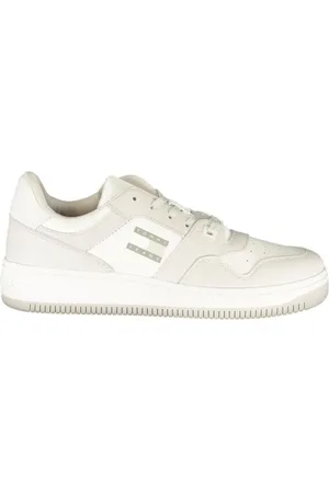 Tommy Hilfiger Homme, Chaussures, Blanc, Taille: 44 EU Baskets Bas en Polyester Blanc