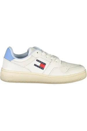Tommy Hilfiger Femme, Chaussures, Blanc, Taille: 38 EU Baskets en Polyester Blanc Design Minimaliste
