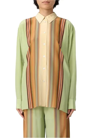 Paul Smith Femme, Blouses et Chemises, Multicolore, Taille: 36 FR Chemise Élégante Verte à Boutons