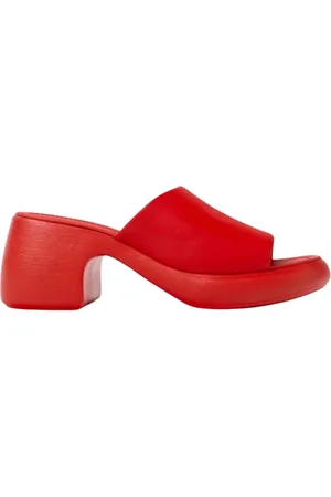 Camper Femme, Chaussures, Rouge, Taille: 40 EU Sandales à Talon Chunky Rouges