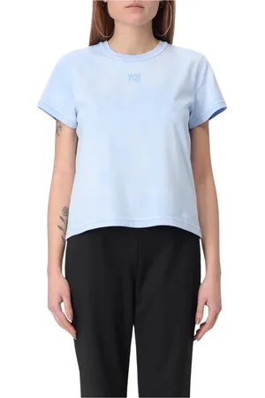 Alexander Wang Femme, Tops, Bleu, Taille: 38 FR T-shirt bleu à manches courtes