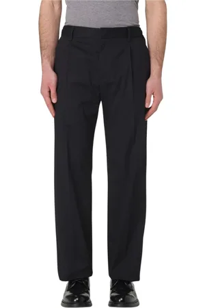 Dolce & Gabbana Homme, Pantalons, Noir, Taille: S Pantalon Noir Plissé pour Homme