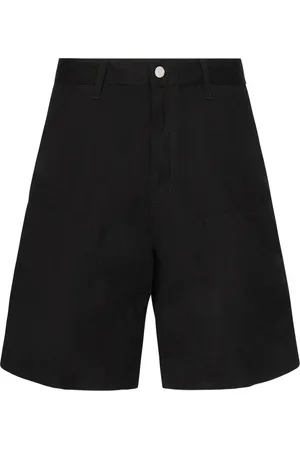 Carhartt Homme, Shorts, Noir, Taille: W33 Shorts en Popeline de Coton Noir avec Poches