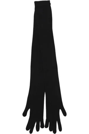 Alberta Ferretti Femme, Accessoires, Noir, Taille: ONE Size Gants Noirs Tricot Hiver