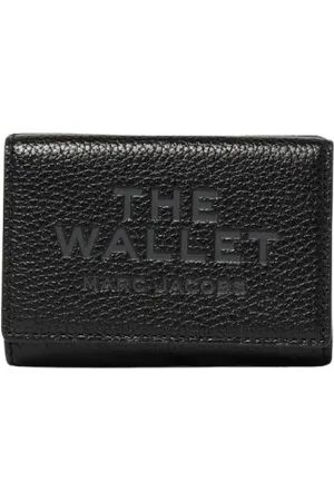 Marc Jacobs Femme, Accessoires, Noir, Taille: ONE Size Portefeuille Trifold en Cuir Noir Classique
